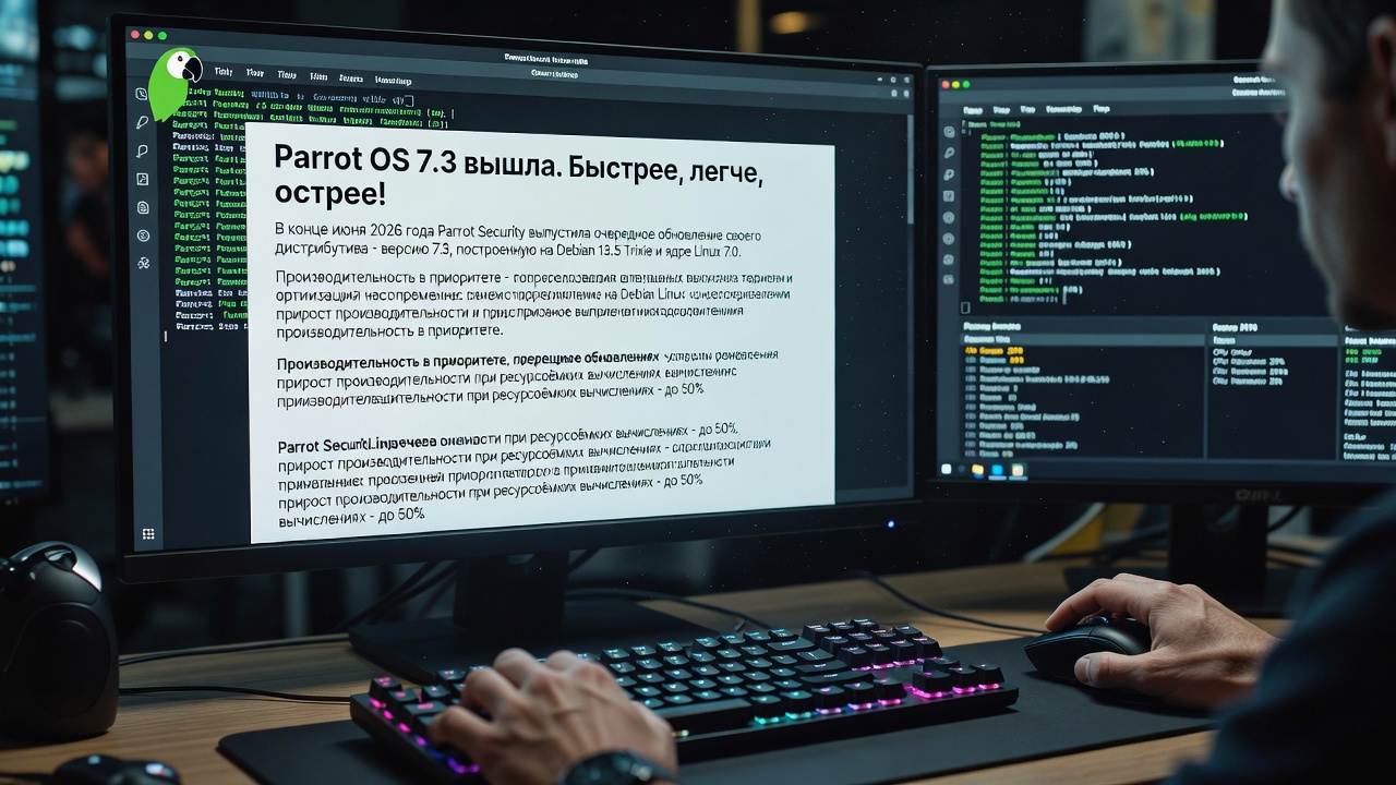 Parrot OS 7.3 вышла. Быстрее, легче, острее!
