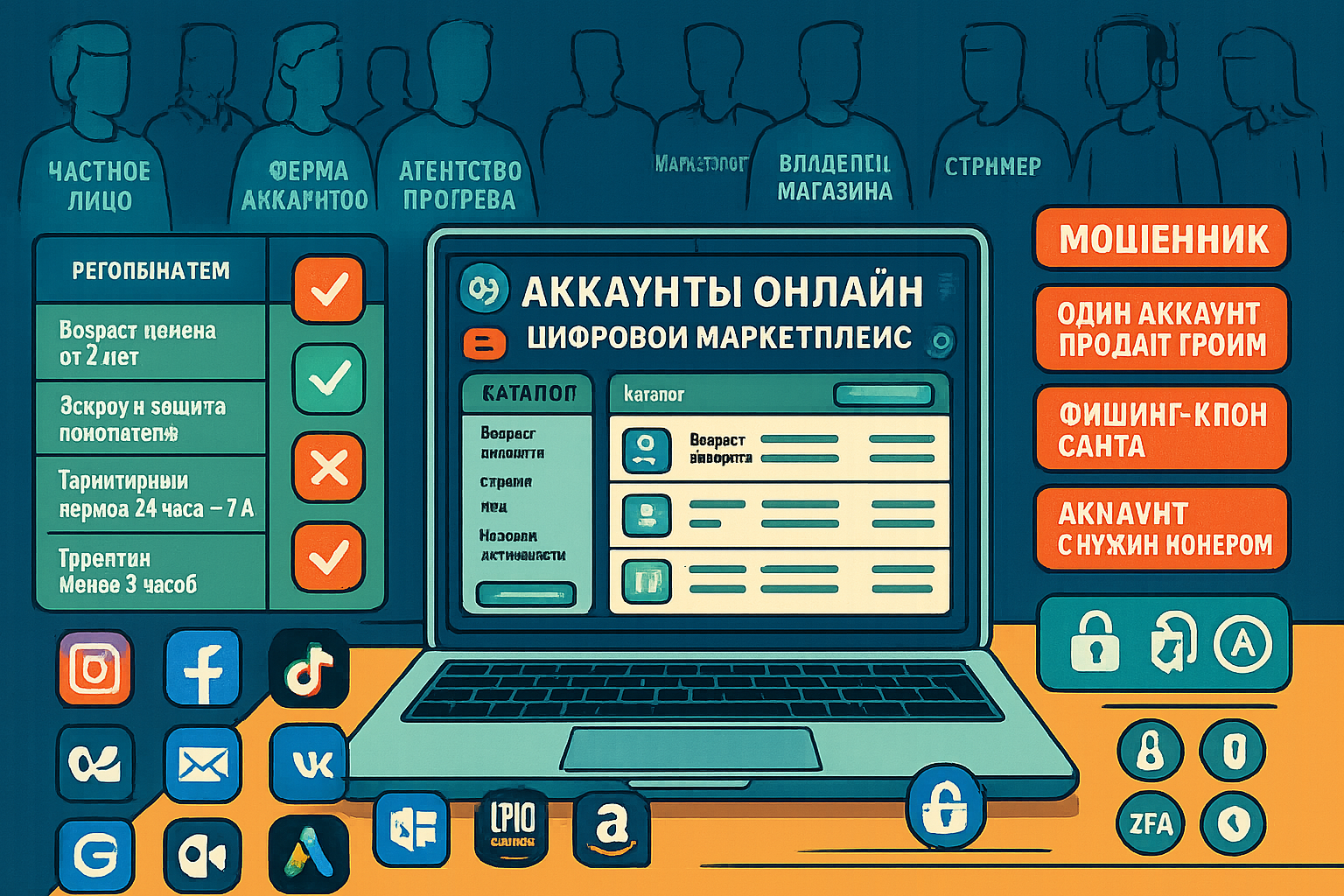 Как безопасно купить аккаунты онлайн на маркетплейсе: всё о покупке и продаже учетных записей и регистрации на сервисе