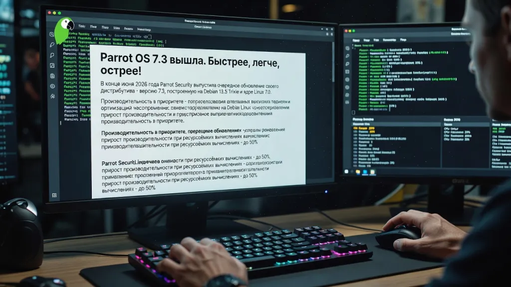 Parrot OS 7.3 вышла. Быстрее, легче, острее!