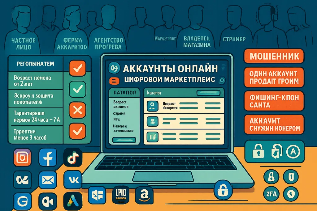 Как безопасно купить аккаунты онлайн на маркетплейсе: всё о покупке и продаже учетных записей и регистрации на сервисе